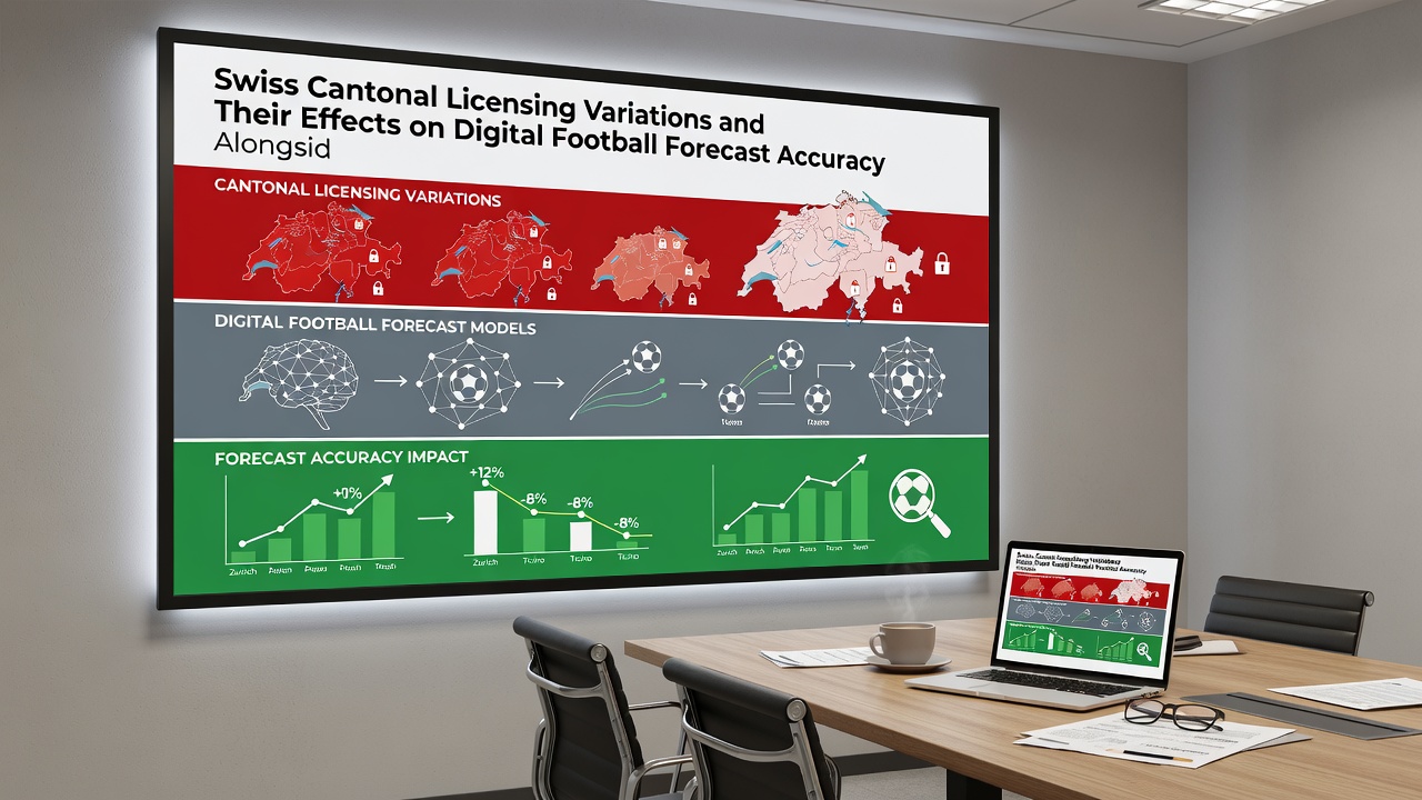 Digital dashboard displaying football forecast metrics and casino probability charts influenced by regional licensing